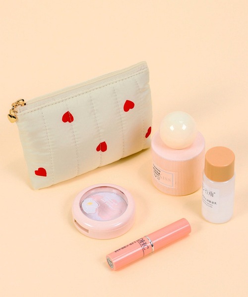 IRADOWL（アイラドール） ポーチ コットン素材ハート＆ドット柄ポーチ