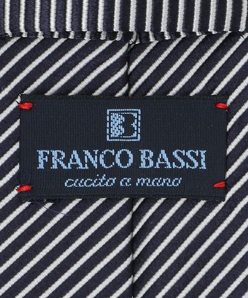 FRANCO BASSI（フランコバッシ） ネクタイ ネイビー ピンストライプ