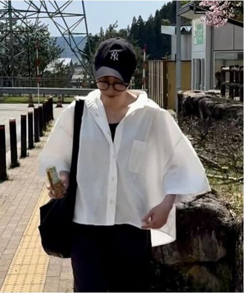 「LBC」 7分袖ブラウス M ホワイト レディース_画像8