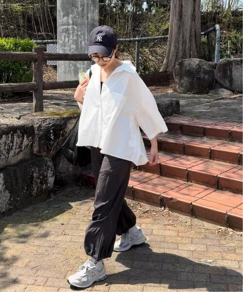 「LBC」 7分袖ブラウス M ホワイト レディース_画像9