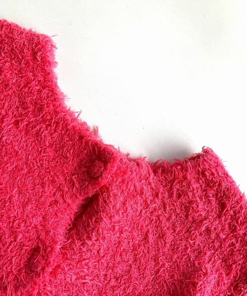 「Q」 ニットカーディガン MEDIUM ライトブルー レディース_画像3