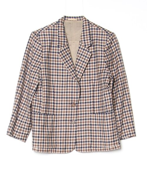 Aquascutum（アクアスキュータム） チェック柄テーラードジャケット