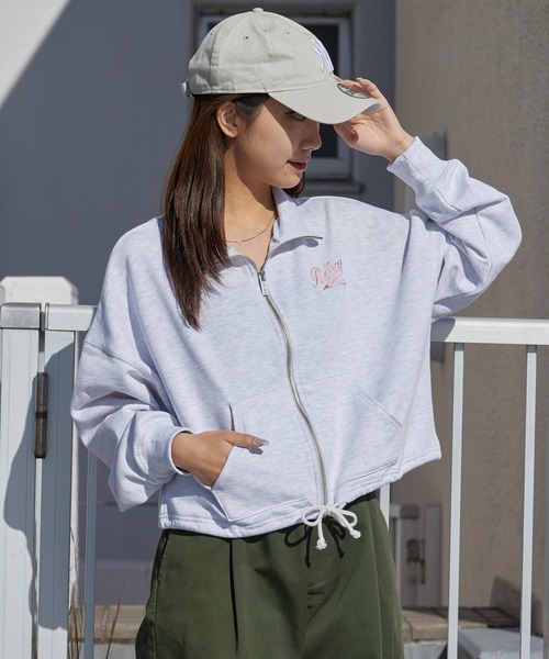 ROXY（ロキシー） ジャージ ROXY WITH HEART ZIP クロップド丈 ジップ