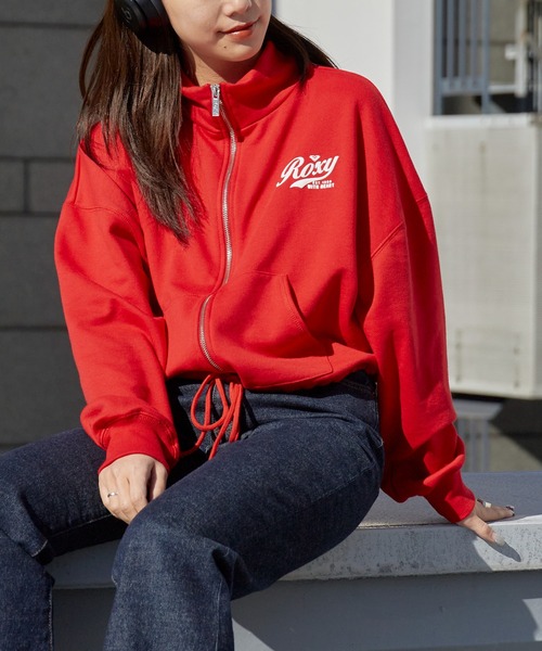 ROXY（ロキシー） ジャージ ROXY WITH HEART ZIP クロップド丈 ジップ