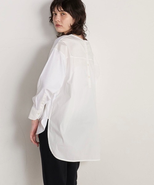 「la.f…」 長袖ブラウス 9号 ライトブルー レディース_画像2