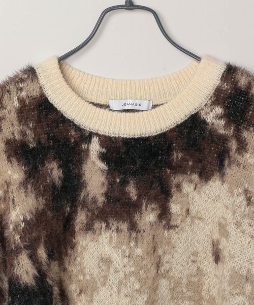 「JEANASIS」 長袖ニット FREE ベージュ レディース_画像5