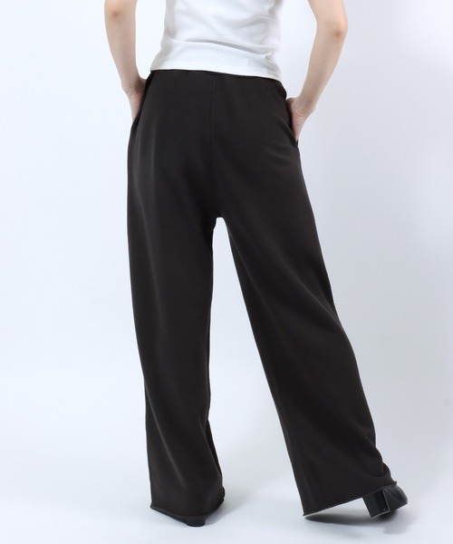 FRAMeWORK 別注 Champion ワイドシルエット スウェット 黒 Champion（チャンピオン） ワイドパンツ スウェットパンツ ジャージ