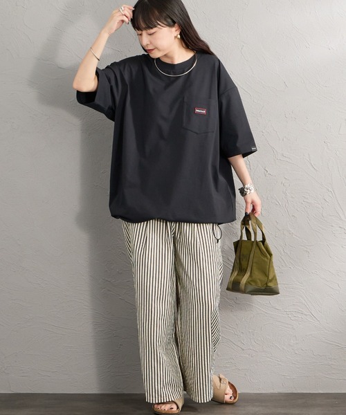 uvカット tシャツ 「Marmot/マーモット」 別注 ドローコード付き ワッペンロゴ ポケットTシャツ「追加」 レディース メンズの画像
