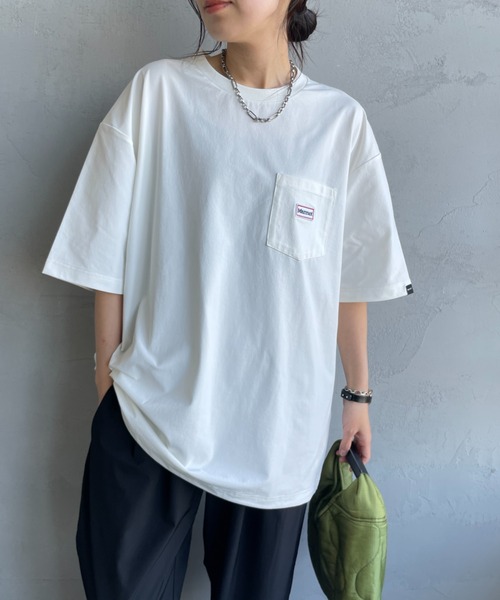 Marmot（マーモット） tシャツ 別注 ドローコード付き ワッペンロゴ