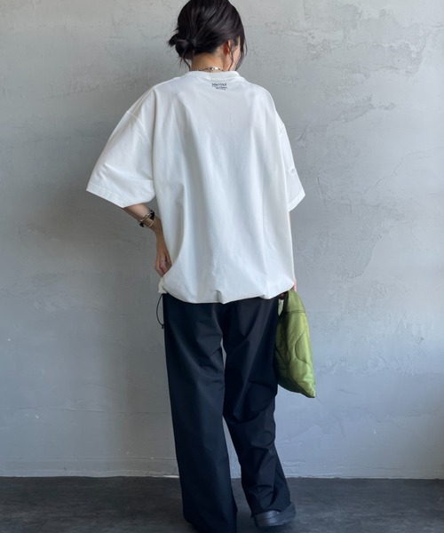 uvカット tシャツ 「Marmot/マーモット」 別注 ドローコード付き ワッペンロゴ ポケットTシャツ「追加」 レディース メンズの画像