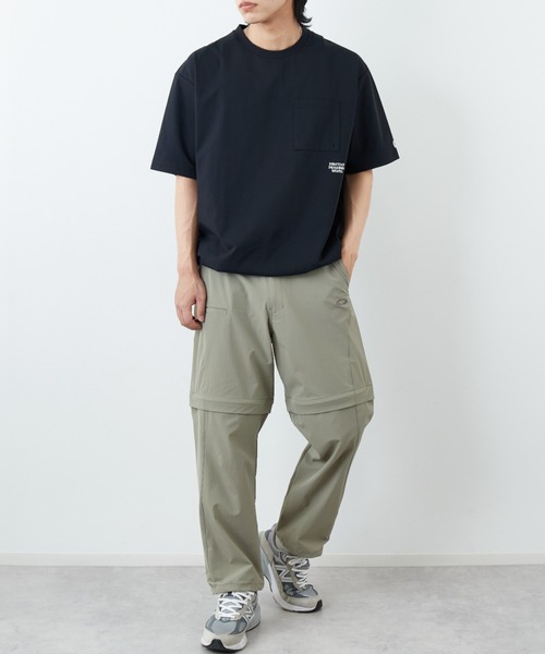 uvカット tシャツ 「Marmot/マーモット」 別注 ドローコード付き ワッペンロゴ ポケットTシャツ「追加」 レディース メンズの画像
