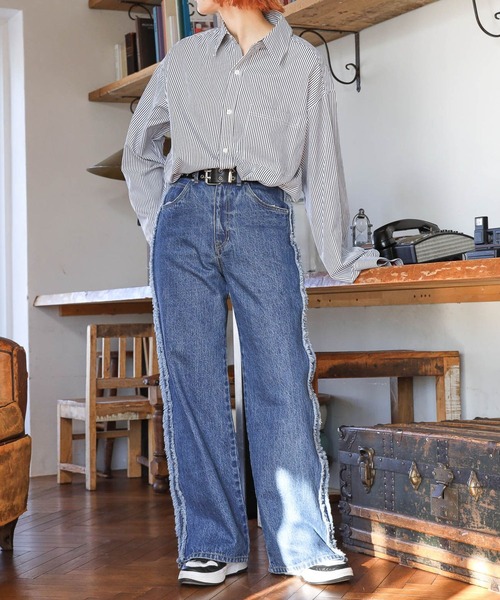 「PBLIM」 長袖シャツ FREE ブルー系その他 レディース_画像9