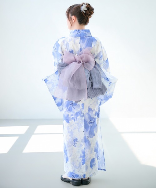 Ada. 浴衣 2点セット 「帯+浴衣」 浴衣 好印象を与える華やか清楚柄