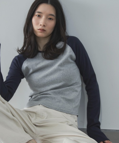 feepur（フェピュール） tシャツ 異素材ラグランロンTee レディース
