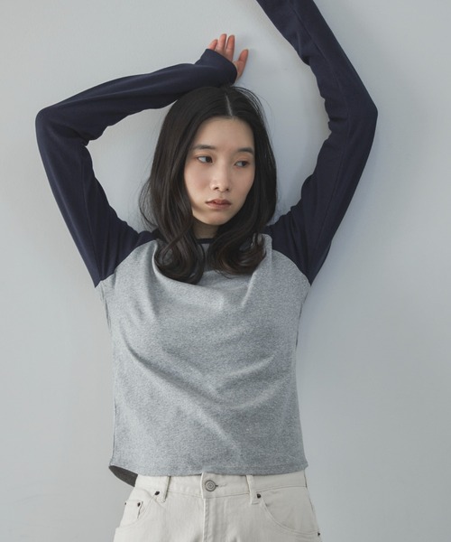 feepur（フェピュール） tシャツ 異素材ラグランロンTee レディース