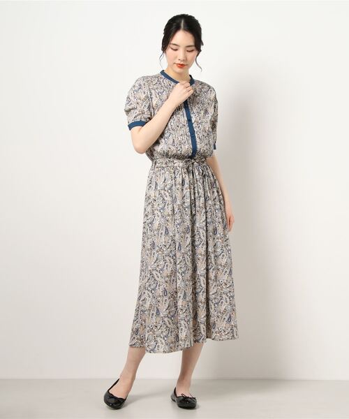 「PREFERIR」 半袖ワンピース MEDIUM ネイビー レディース_画像2
