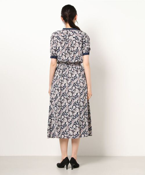 「PREFERIR」 半袖ワンピース MEDIUM ネイビー レディース_画像6