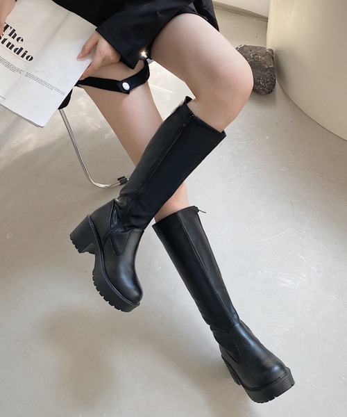 「Shoes in Closet」 ロングブーツ L ブラック レディース_画像2