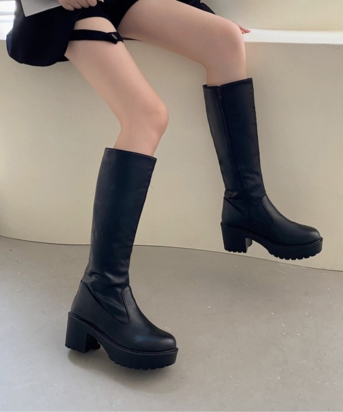 「Shoes in Closet」 ロングブーツ L ブラック レディース_画像5