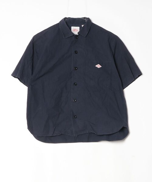 Danton（ダントン） 半袖シャツ 34 ネイビー レディース : ZOZOTOWN