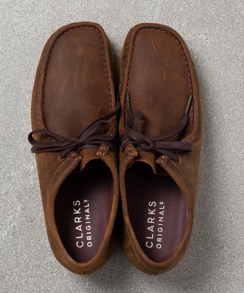 「Clarks」 モカシンシューズ 9h ブラック メンズの画像