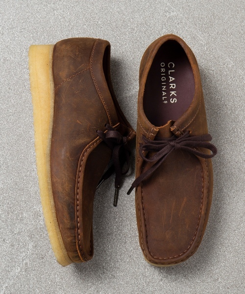 「Clarks」 モカシンシューズ 9h ブラック メンズの画像