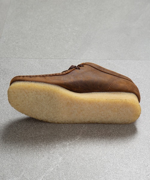 「Clarks」 モカシンシューズ 9h ブラック メンズの画像