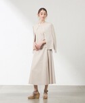 デニムスカート シャンブレーデニムフレアスカートの詳細画像3