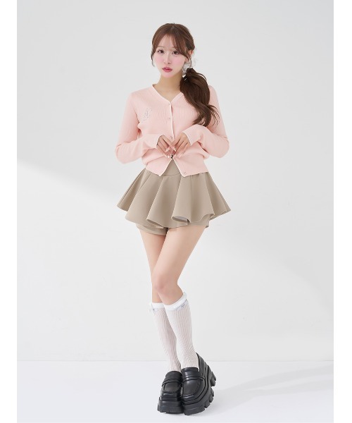 【新品タグ付き】ダーリッチ　Darich 美シルエットフレアミニスカート BEG Darich（ダーリッチ） スカート 美シルエットフレアミニスカート