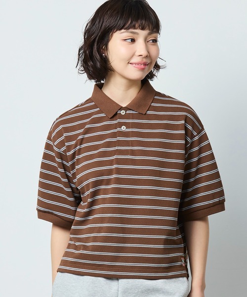 NOAH ブラウン ストライプ ポロシャツ S L.L.Bean（エルエルビーン） ポロシャツ ポロ 「JAPAN EDITION」トロイ
