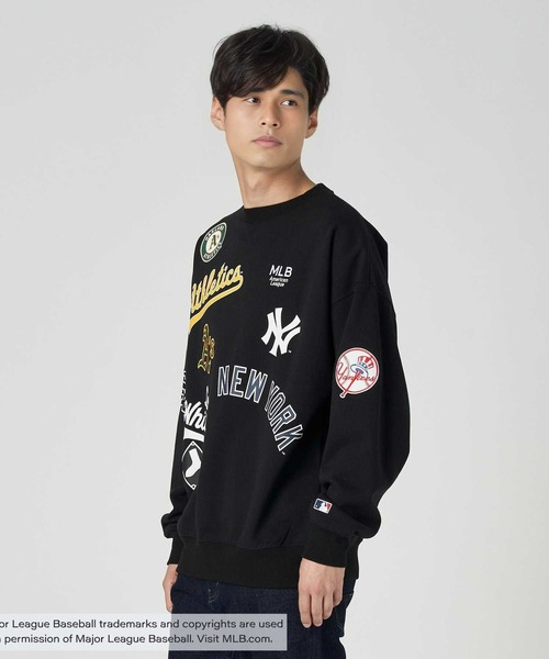 「MLB」 スウェットカットソー X-LARGE ブラック メンズ_画像3