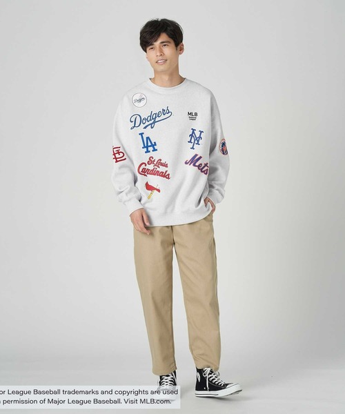 「MLB」 スウェットカットソー X-LARGE ブラック メンズ_画像8
