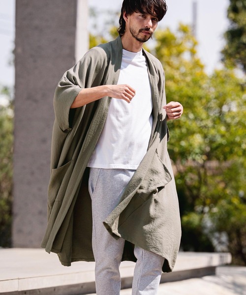 CAMBIO（カンビオ） カーディガン mcg3807-Nylon Rayon Linen KIMONO