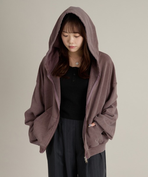 「apres jour mignon」 ジップアップパーカー フリー ブラウン系その他 レディース_画像4