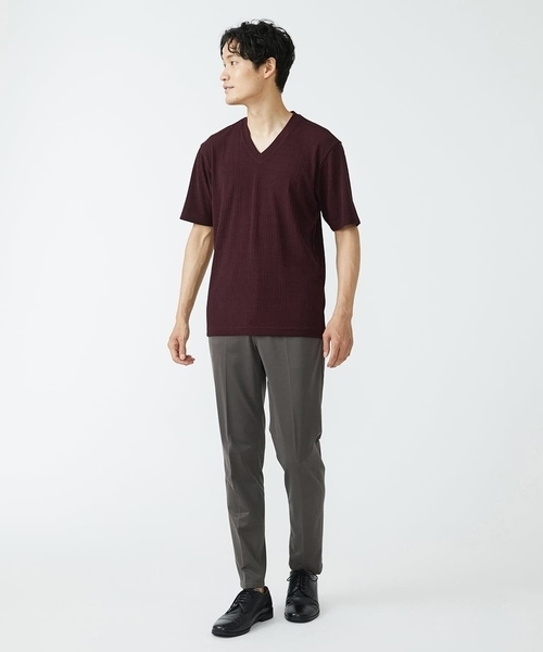 「MK MICHEL KLEIN HOMME 」 半袖Tシャツ 51 ボルドー メンズ_画像7