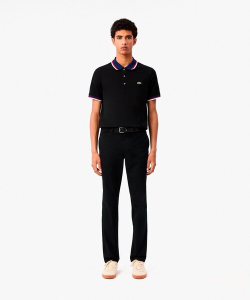 「LACOSTE」 チノパンツ 42 グレイッシュブルー メンズ_画像2