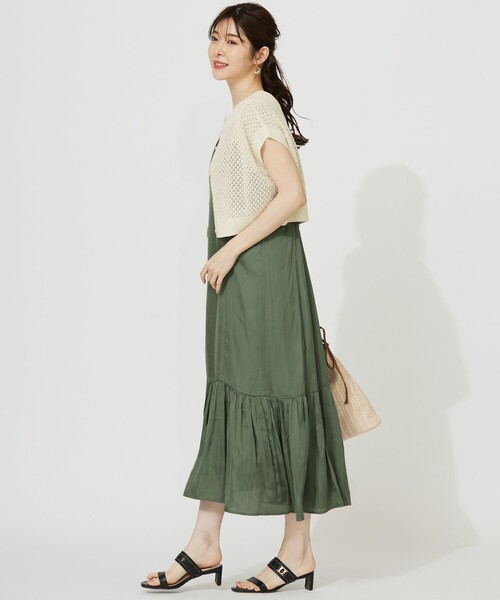「ANY SIS」 セットアップ 2 ベージュ レディース_画像3