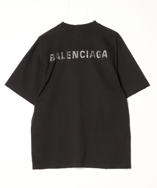 BALENCIAGA 半袖シャツ ブラック 39 BALENCIAGA（バレンシアガ） 半袖Tシャツ XX-SMALL ブラック メンズ