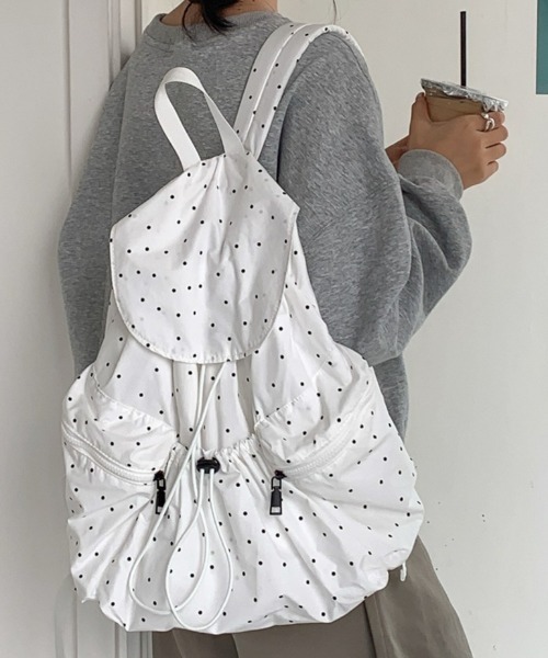 LETee デイバック リュック ドット柄が可愛い♪大容量で使いやすい韓国