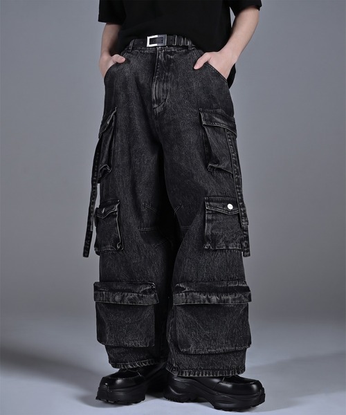 「ADRER」 デニムパンツ SMALL グレー メンズ_画像9