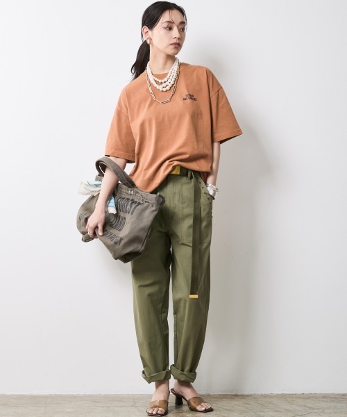 「CHIC STYLE」 半袖Tシャツ 5L チャコール レディース_画像2