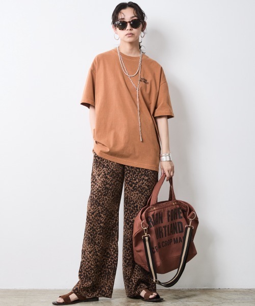「CHIC STYLE」 半袖Tシャツ 5L チャコール レディース_画像3