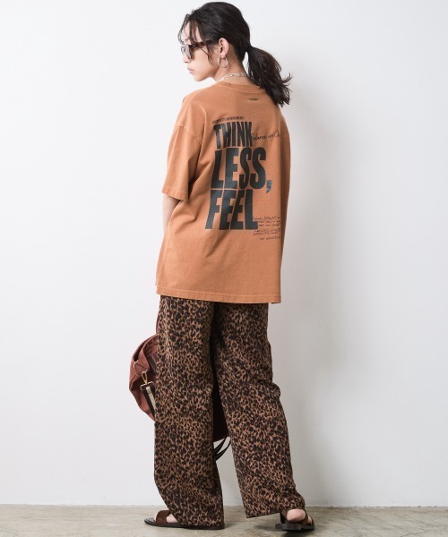 「CHIC STYLE」 半袖Tシャツ 5L チャコール レディース_画像4