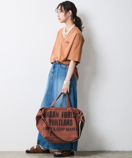 「CHIC STYLE」 半袖Tシャツ 5L チャコール レディース_画像5