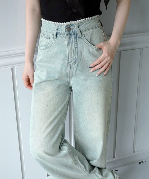 「by muni:r」 デニムパンツ MEDIUM ブルー レディース_画像5
