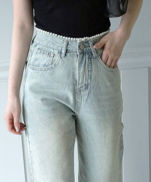 「by muni:r」 デニムパンツ MEDIUM ブルー レディース_画像6