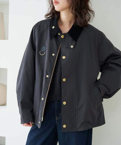 未使用BarbourレディースコートＭ Barbour（バブアー） コート アウター SLOBE別注 TRANSPORT modify