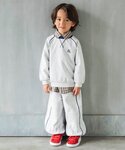 ワイドパンツ パンツ パイピングライン スウェ...の詳細画像3