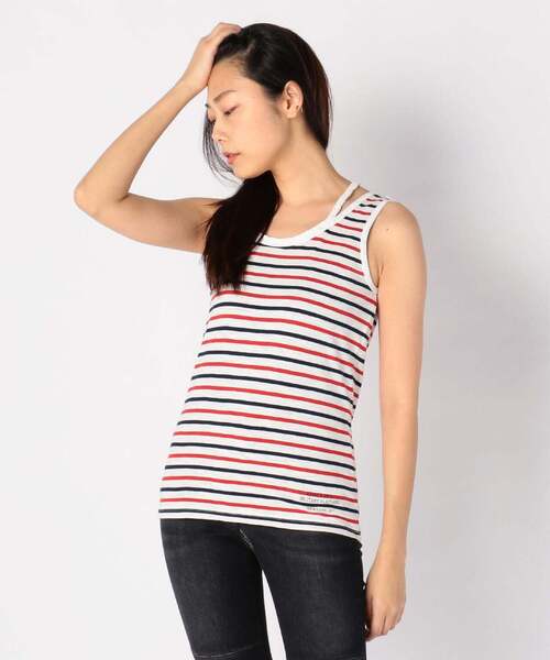 ノースリーブ JAPAN AVIREX（アヴィレックス） タンクトップ ノースリーブ BRAID TANK TOP