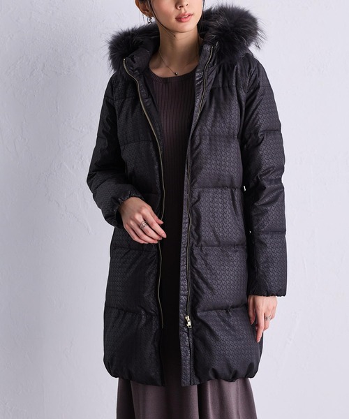 BLUE LABEL ファー付きロングダウンジャケット38サイズ RANAN（ラナン） ダウンコート ダウンジャケット リアルファー付ロング